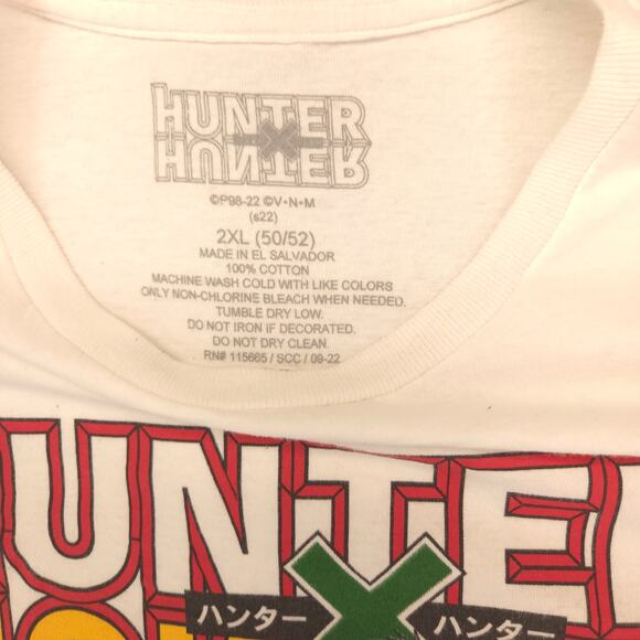 Hunter X Hunter Casual Pullover Graphic T-Shirt Adult Mens Size 2XL White - Picture 3 of 9